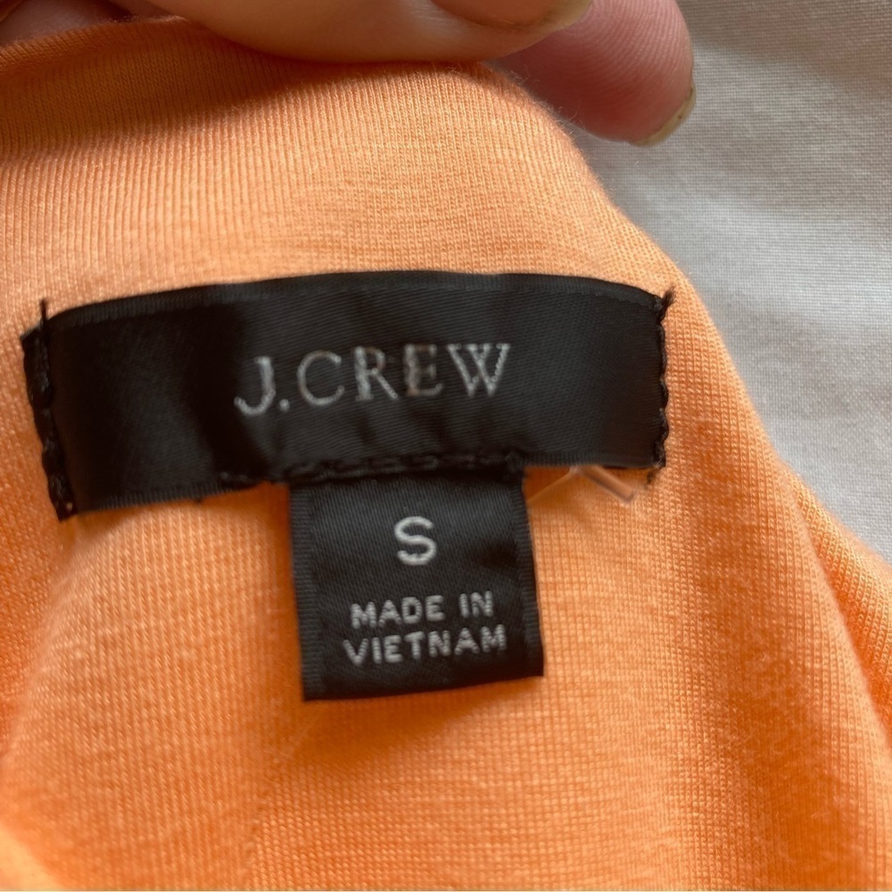 J. Crew NWT light orange one shoulder shirt, size small - Picture 2 of 6